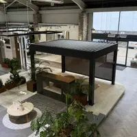 Deluxe Anthracite Grey 4x3 Metal Pergola with optional blinds