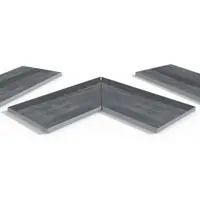 Cinder Porcelain 5mm Chamfered Coping Stones
