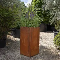 Corten Steel Tall Cube Planter