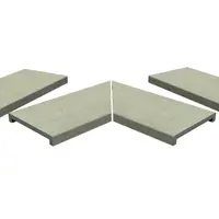 Cream Porcelain 40mm Downstand Coping Stones