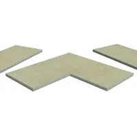 Cream Porcelain 5mm Chamfered Coping Stones