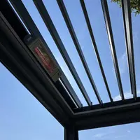 Deluxe Anthracite Grey 5x3 Metal Pergola with optional blinds