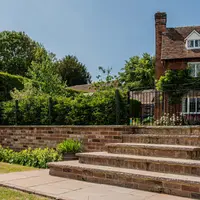 Autumn Brown Indian Sandstone Rock-Faced Step