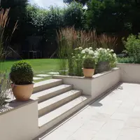 Buff Sawn Sandstone Bullnose Step