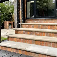 Light Buff Sawn Sandstone Bullnose Step