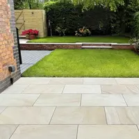 Light Buff Sawn Sandstone Paving