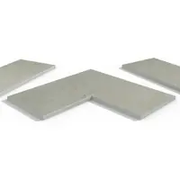 Light Grey Porcelain 5mm Chamfered Coping Stones