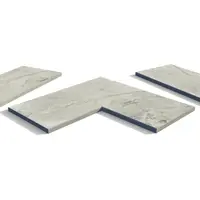 Marble Grey Porcelain 5mm Chamfered Coping Stones