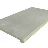 Polished Concrete Porcelain 36mm Bullnose Step