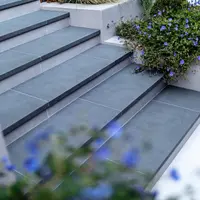 Steel Grey Porcelain 40mm Downstand Step