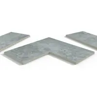 Silver Contro Porcelain 5mm Chamfered Coping Stones