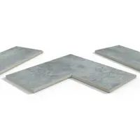 Silver Contro Porcelain 20mm Bullnose Coping Stones