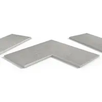 Silver Grey Porcelain 20mm Bullnose Coping Stones