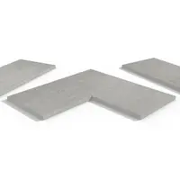 Silver Grey Porcelain 5mm Chamfered Coping Stones
