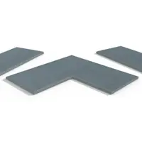 Trendy Black Porcelain 20mm Bullnose Coping Stones