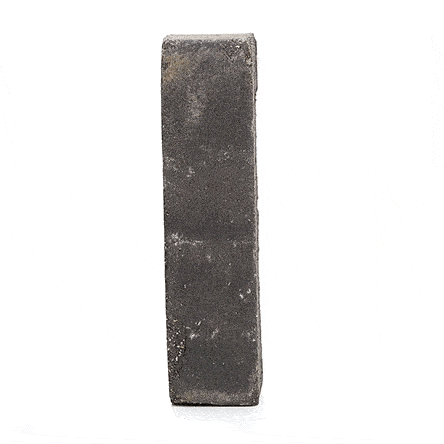 Single dark grey Ancona clay brick paver standing upright and revolving. Free UK delivery available.