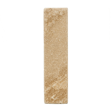 Single tumbled Mint sandstone stone paver standing upright and revolving. Free UK delivery available.