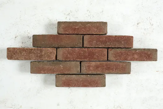 9 Winton clay pavers arranged in lozenge shape, showing red tones with buff touches. Free UK delivery available. 