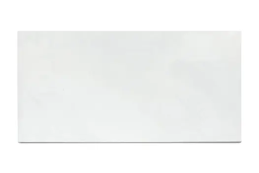 Single panel of Valencia White compact DesignClad exterior wall cladding, showing shape and colour. Free UK delivery available. 