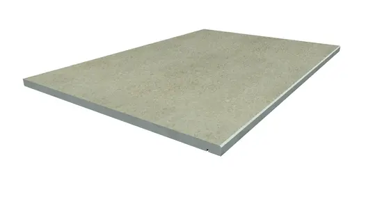 Cream Porcelain 900x600 step with 5mm chamfered edge. Free next-day UK delivery available. Comes with 10-year guarantee.