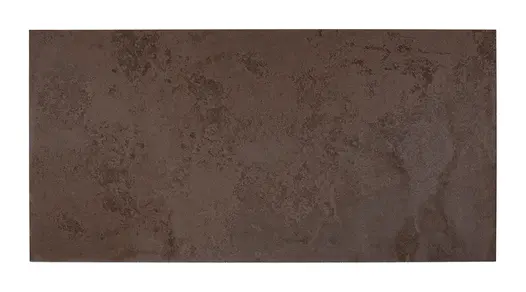 Single panel of Dark Mocha DesignClad porcelain cladding, showing mottled colouring. Free UK delivery available.