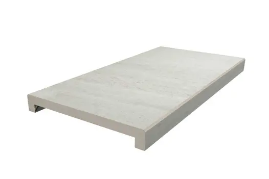 Rendered image of Faro Porcelain Wall Straight Coping with downstand edges. Free UK delivery available.