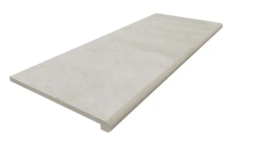 Rendered image of a 1200x500 Faro Porcelain Step with a 36mm Bullnose Edge. Free UK delivery available.
