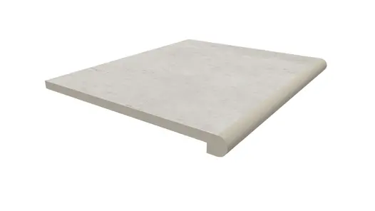 Rendered image of a 600x500 Faro Porcelain Step with a 36mm Bullnose Edge. Free UK delivery available.