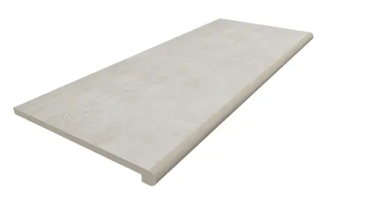 Rendered image of a 900x500 Faro Porcelain Step with a 36mm Bullnose Edge. Free UK delivery available.