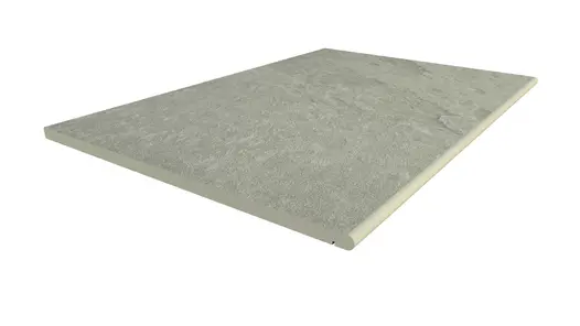 900x600 Florence Storm porcelain 20mm bullnose step with drip line. Free UK delivery available. Comes with 10-year guarantee.