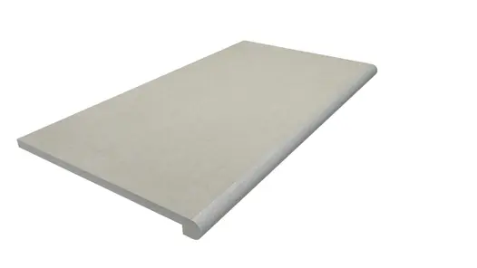 900x560 Florence White porcelain 36mm bullnose step tread, with 10-year guarantee, and free next-day delivery available.