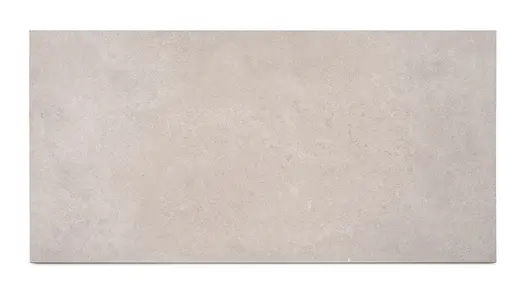 Single panel of Off White Premium DesignClad porcelain cladding, showing mottled tones. Free UK delivery available.