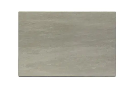 Detailed swatch of Raj Green porcelain paving, illustrating the natural look and contemporary finish used for the 36mm bullnose steps.